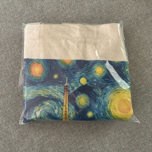 Paris Starry Night Canvas Tote - Picture 2 of 5